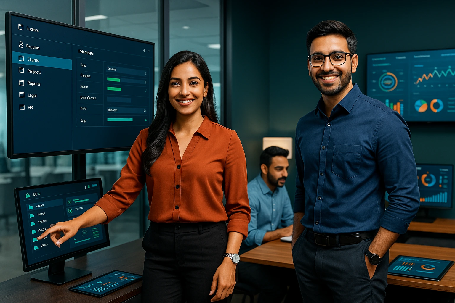 Employees accessing documents through ShareDocs Enterpriser – enterprise content management system